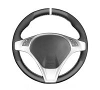 MEWANT Funda transpirable para volante de coche para Alfa Romeo Giulietta 2010-2014/MiTo 2008-2015, accesorios para volante de Alfa Romeo Giulietta de piel auténtica + gamuza