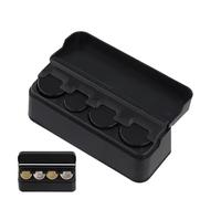 Mewflew Caja Organizadora de Monedas - Soporte Compacto para Monedas en Euros para Coche y Hogar - Organizador de Cambio Portátil con Tapa Abatible para Monedas y Fichas