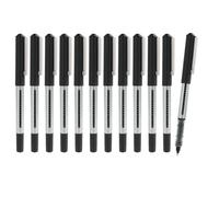 Mewtush 12PCS Bolígrafo de Tinta Líquida Negra, Bolígrafo de Tinta Líquida, Bolígrafo Roller Tinta Líquida, Bolígrafos de Secado Rápido de 0,5mm para Oficina, Hogar, Escuela y Empresa