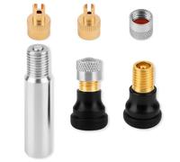 Mewtush 2 PCS Válvulas de Neumático Tubeless para Patinete con Adaptador Extensor de 4 cm, Compatibles con Xiaomi, Bicicletas, Motos y Coches, Accesorios Resistentes para Inflado Fácil