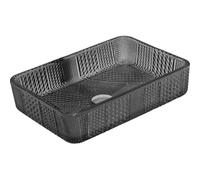 Mexen Akra lavabo de vidrio sobre encimera 46 x 33 cm, negro - 24024670 16204 5907709159013
