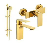 Mexen Alexa DQ40 conjunto de ducha, dorado - 71204DQ40-50 5923 5907709198395