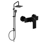 Mexen Alfa Conjunto de ducha empotrado con rociador y grifo de ducha Tord, negro - 745740200-70 6108 5907709181915