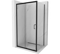 Mexen Apia cabina de ducha corredera 130 x 90 cm, transparente, negra - 840-130-090-70-00 4341 5907709121799