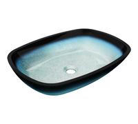 Mexen Araks lavabo sobre encimera de vidrio 54 x 39 cm, azul - 24155447 16257 5907709159334