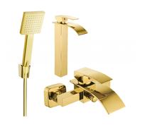 Mexen Aries R45 conjunto de baño, dorado - 744813R45-50 5350 5907709186699