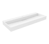 Mexen Ava lavabo de encimera de conglomerado 1/O 120 x 46 cm, blanco - 23011201 15965 5907709158757