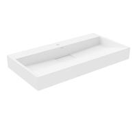Mexen Ava lavabo de encimera de conglomerado 1/O 90 x 46 cm, blanco - 23019001 15962 5907709158658