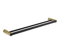 Mexen Base doble toallero, negro/oro - 7088225-57 15805 5907709155411