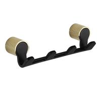 Mexen Base gancho cuádruple para toalla, negro/dorado - 70882354-57 15831 5907709155619
