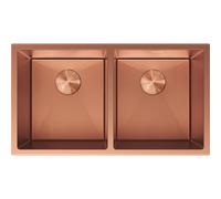 Mexen Binox fregadero de acero inoxidable de 2 compartimientos 800 x 450 mm, cobre HC - 6421802000-65HC 79001 5905315982353