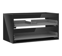 Mexen Box-A cuerpo del mueble bajo lavabo 90 cm, 2 cajones, negro brillante - 91AX0-0900-470-2-70 56585 5905315943231