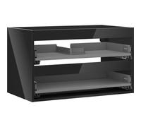 Mexen Box-A cuerpo del mueble bajo lavabo de 80 cm, 2 cajones, negro brillo - 91AX0-0800-470-2-70 56584 5905315943200