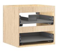 Mexen Box-A estructura de gabinete de lavabo 50 cm, 2 cajones, roble - 91AX0-0500-470-2-81 56599 5905315466433