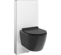 Mexen Carmen conjunto empotrable WC bastidor neumático Tex Air G con inodoro Tornado y asiento de cierre suave, negro mate 101509 5907931049021