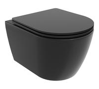 Mexen Carmen inodoro Rimless con asiento de cierre lento slim, duroplast, negro mate - 30881085 4421 5907709128941