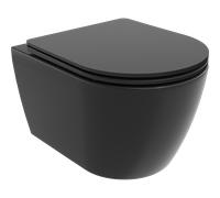 Mexen Carmen inodoro sin reborde con asiento de cierre suave slim, duroplast, negro mate - 30881085 4421 5907709128941
