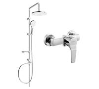 Mexen Caro Erik conjunto de ducha externo con rociador y grifo de ducha, cromo - 746640205-00 6125 5907709182127