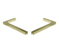 Mexen conjunto de soportes angulares en L para mamparas de ducha de 10 mm, dorado cepillado - 800-07-55 95301 5905315965912
