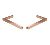 Mexen conjunto de soportes angulares en L para puertas y mamparas de ducha de 6-8 mm, cobre cepillado - 830-12-65 95283 5905315929754
