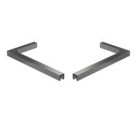 Mexen conjunto de soportes angulares en L para puertas y mamparas de ducha de 6-8 mm, gris pistola cepillado - 830-12-66 95284 5905315929761