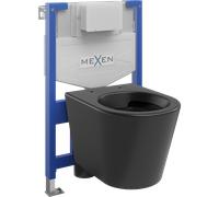 Mexen conjunto empotrado WC bastidor Fenix XS-F con taza WC Rico, negro mate - 6803372XX85 13115 5907709163911
