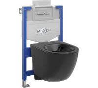 Mexen conjunto empotrado WC bastidor Fenix XS-U con taza WC Lena, negro mate - 6853322XX85 13016 5907709163591