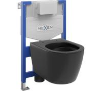 Mexen conjunto empotrado WC estructura Fenix XS-F con taza WC Carmen, negro mate - 6803388XX85 13061 5907709163782