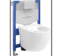 Mexen conjunto empotrado WC marco Fenix XS-F con taza WC Lena, blanco brillante - 6803322XX00 13108 5907709163843