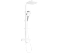 Mexen CQ33 conjunto de bañera y ducha con rociador y grifo termostático, blanco/cromo - 779103395-21 2168 5907709142657