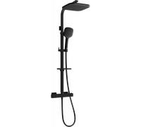 Mexen CQ33 conjunto de ducha de superficie con ducha de lluvia y grifo termostático, negro - 772503395-70 2053 5907709142022