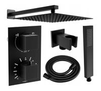 Mexen Cube DR02 conjunto de ducha empotrado con alcachofa de 30 cm, negro - 77502DR0230-70 6394 5907709106550