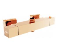 Mexen Cube grifo de ducha termostático, oro rosa - 77250-60 331 5907709118874