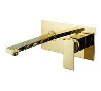 Mexen Cube grifo de lavabo empotrado, dorado - 73115-50 1318 5907709111493
