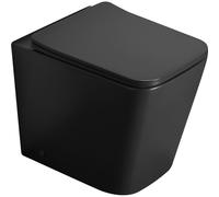 Mexen Cube inodoro de pie Rimless con asiento de cierre suave slim, duroplast, negro mate - 32924085 82926 5905315983824