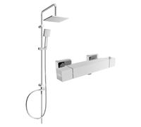 Mexen Cube Tord conjunto de ducha de superficie con rociador y grifo de ducha termostático, cromo - 77200200-00 5984 5907709180680