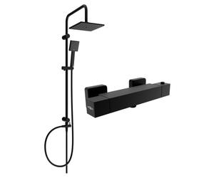 Mexen Cube Tord conjunto de ducha exterior con rociador y grifo de ducha termostático, negro - 77200200-70 5988 5907709180727