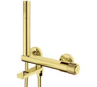 Mexen Diamond grifo de bañera con conjunto de ducha, dorado - 71530-50 4553 5907709192430