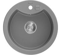 Mexen Diego fregadero de granito de 1 cubeta 488 x 480 mm, gris, sifón cromado - 6512481000-71 4036 5907709194588