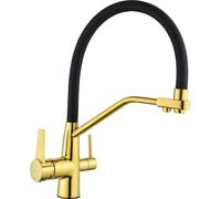 Mexen Duo grifo de cocina, dorado/negro - 671701-57 2160 5907709193369