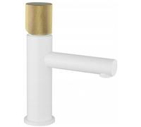 Mexen Elba One grifo de lavabo, blanco/dorado - 74101-25 4570 5907709109919