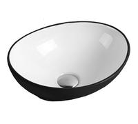 Mexen Elza lavabo de encimera 40 x 33 cm, blanco/negro - 21014075 1166 5903163381533