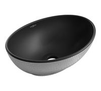 Mexen Elza lavabo de sobremesa 40 x 33 cm, negro mate/dibujo de escamas plateado - 21014022 21398 5907709156500