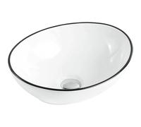 Mexen Elza lavabo sobre encimera 40 x 33 cm, blanco/negro - 21014007 1131 5907709191471