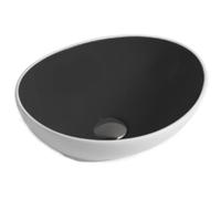 Mexen Elza lavabo sobre encimera 40 x 33 cm, blanco/negro - 21014077 1173 5903163382189