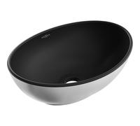 Mexen Elza lavabo sobre encimera 40 x 33 cm, negro mate/plateado - 21014024 21400 5907709156524