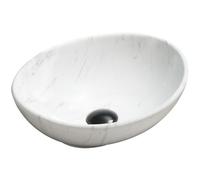Mexen Elza lavabo sobre encimera 40 x 33 cm, piedra blanca - 21014092 2327 5907709191501