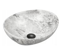 Mexen Elza lavabo sobre encimera 40 x 33 cm, piedra gris - 21014093 2324 5907709191518