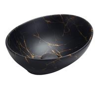 Mexen Elza lavabo sobre encimera 40 x 33 cm, piedra negra - 21014098 21879 5907709157798