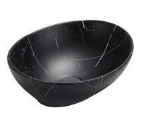 Mexen Elza lavabo sobre encimera 40 x 33 cm, piedra negra - 21014099 21880 5907709157804